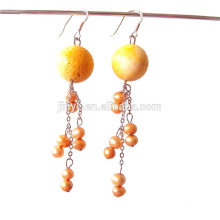 Fashion Bohemian Style Fresh Pearl Dangle Earrings